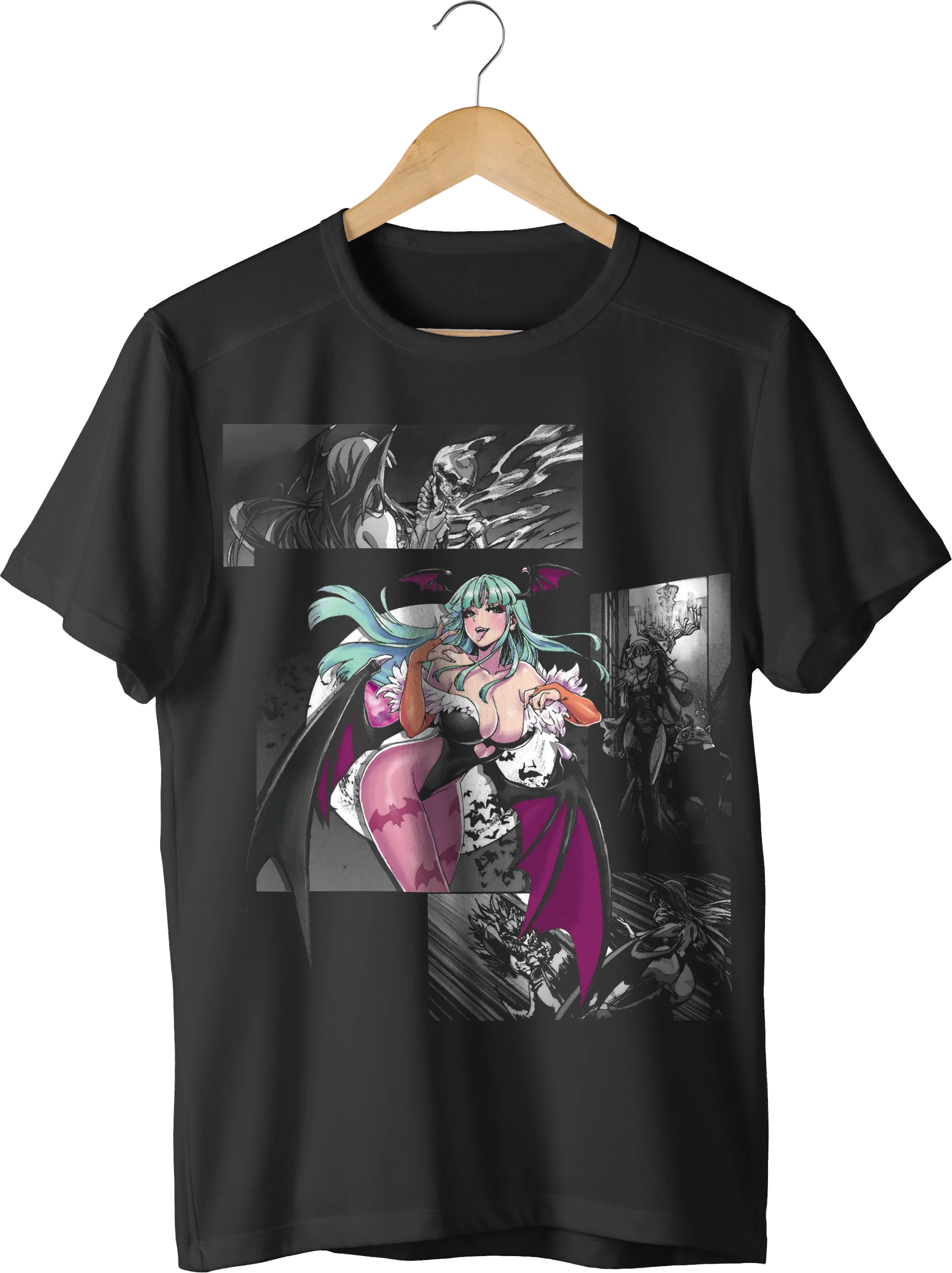 Darkstalkers Morrigan Manga Frontal Negra - La tienda más basada de Colombia 🗿